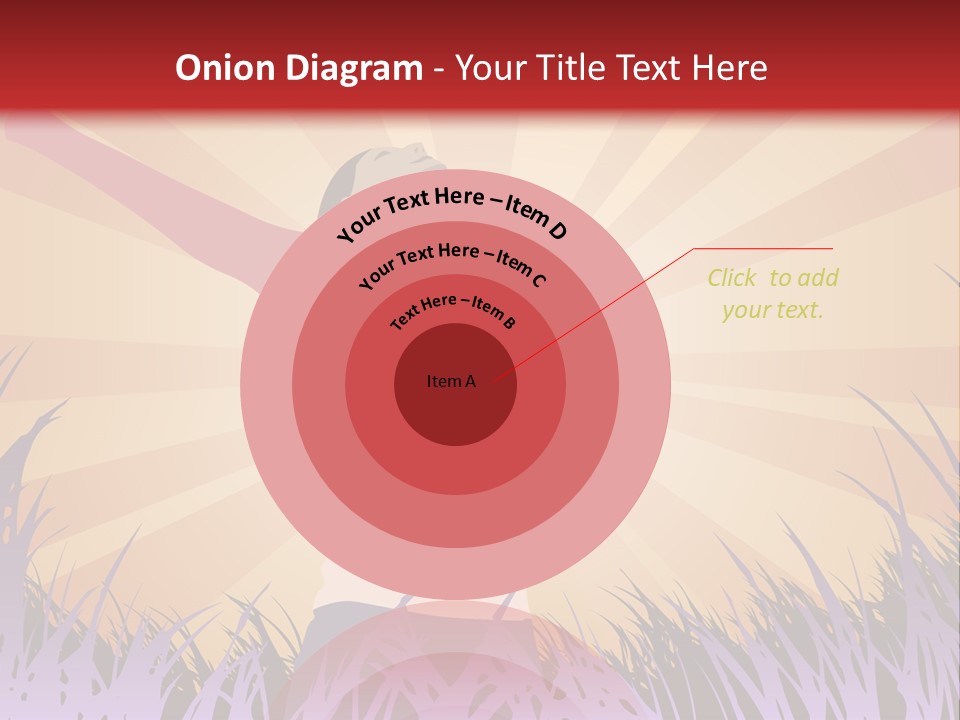 Woman Reaches To The Sky (Also Available In Vector) PowerPoint Template