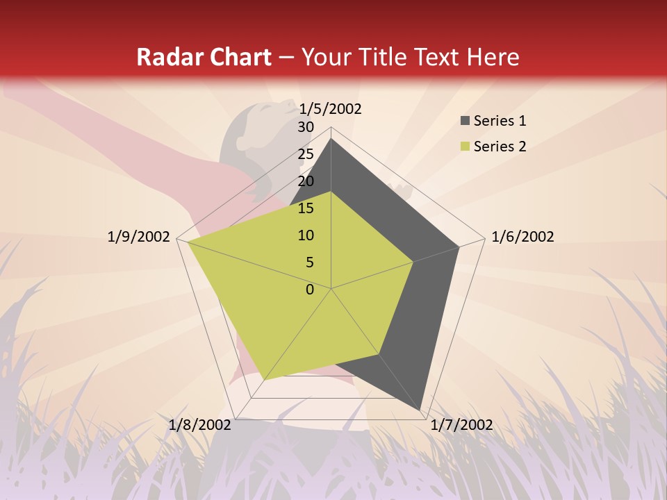 Woman Reaches To The Sky (Also Available In Vector) PowerPoint Template