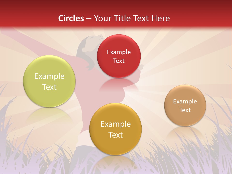 Woman Reaches To The Sky (Also Available In Vector) PowerPoint Template