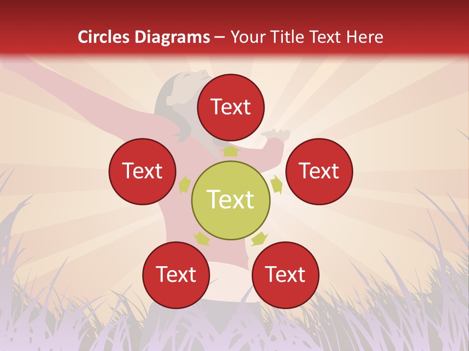 Woman Reaches To The Sky (Also Available In Vector) PowerPoint Template