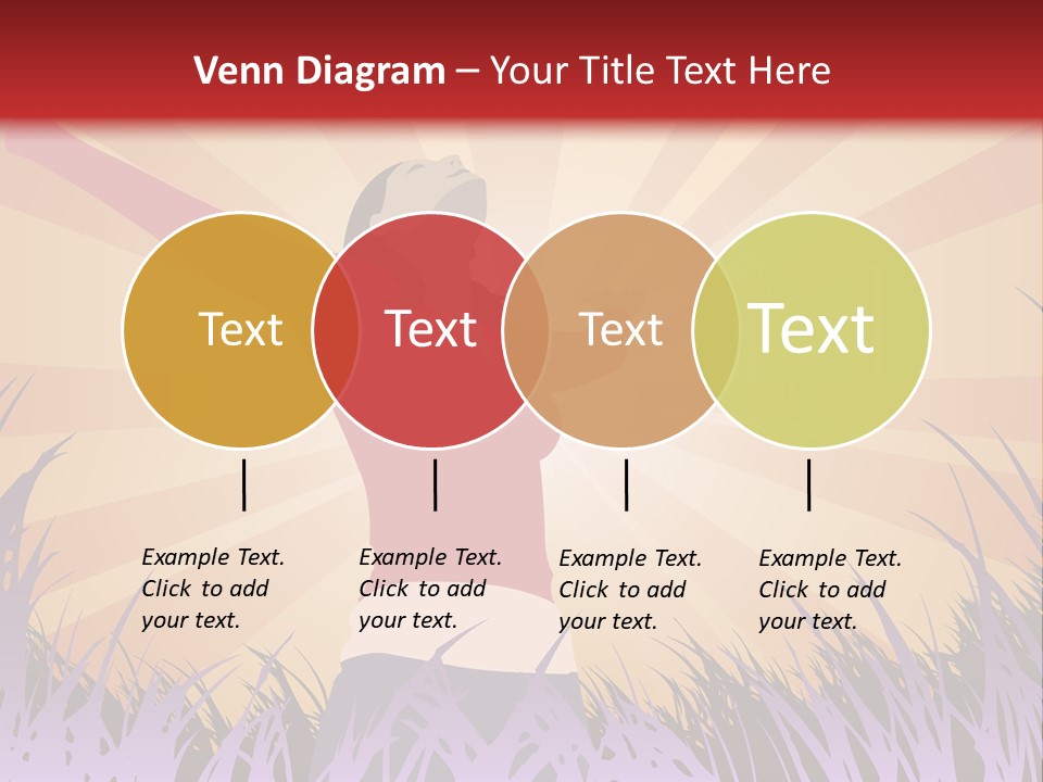 Woman Reaches To The Sky (Also Available In Vector) PowerPoint Template