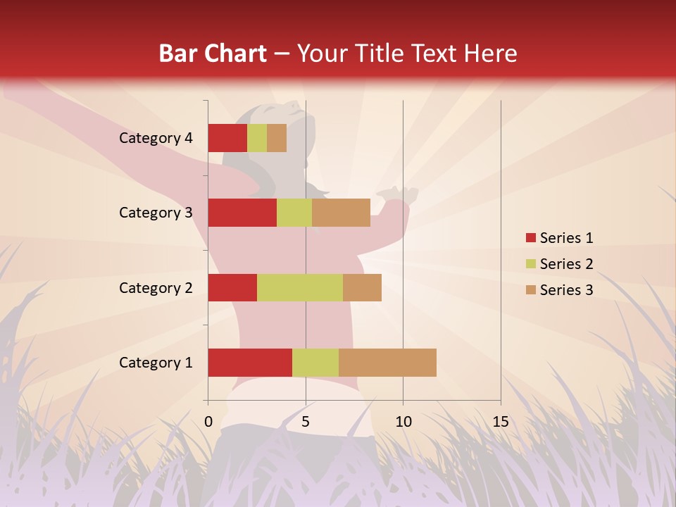 Woman Reaches To The Sky (Also Available In Vector) PowerPoint Template