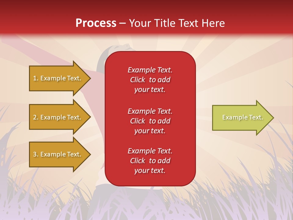 Woman Reaches To The Sky (Also Available In Vector) PowerPoint Template