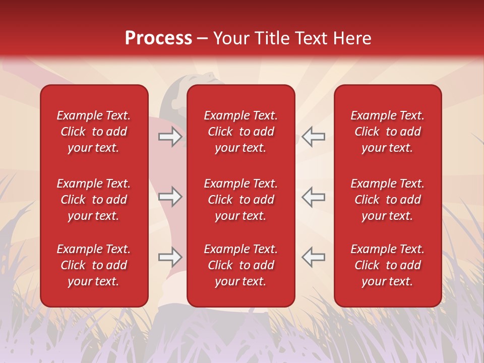 Woman Reaches To The Sky (Also Available In Vector) PowerPoint Template