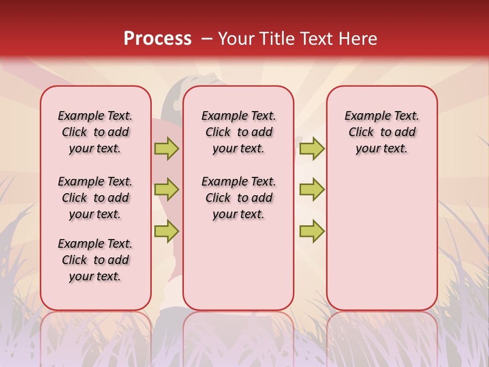 Woman Reaches To The Sky (Also Available In Vector) PowerPoint Template