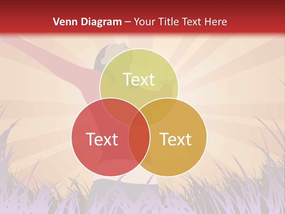 Woman Reaches To The Sky (Also Available In Vector) PowerPoint Template