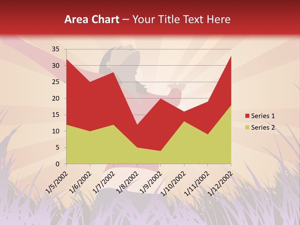 Woman Reaches To The Sky (Also Available In Vector) PowerPoint Template