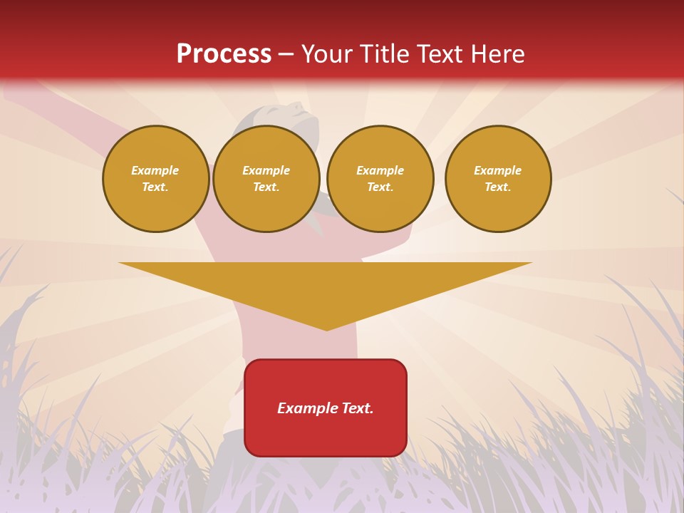 Woman Reaches To The Sky (Also Available In Vector) PowerPoint Template