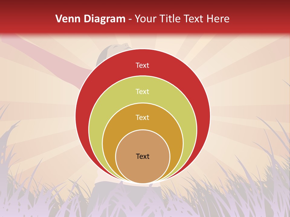 Woman Reaches To The Sky (Also Available In Vector) PowerPoint Template