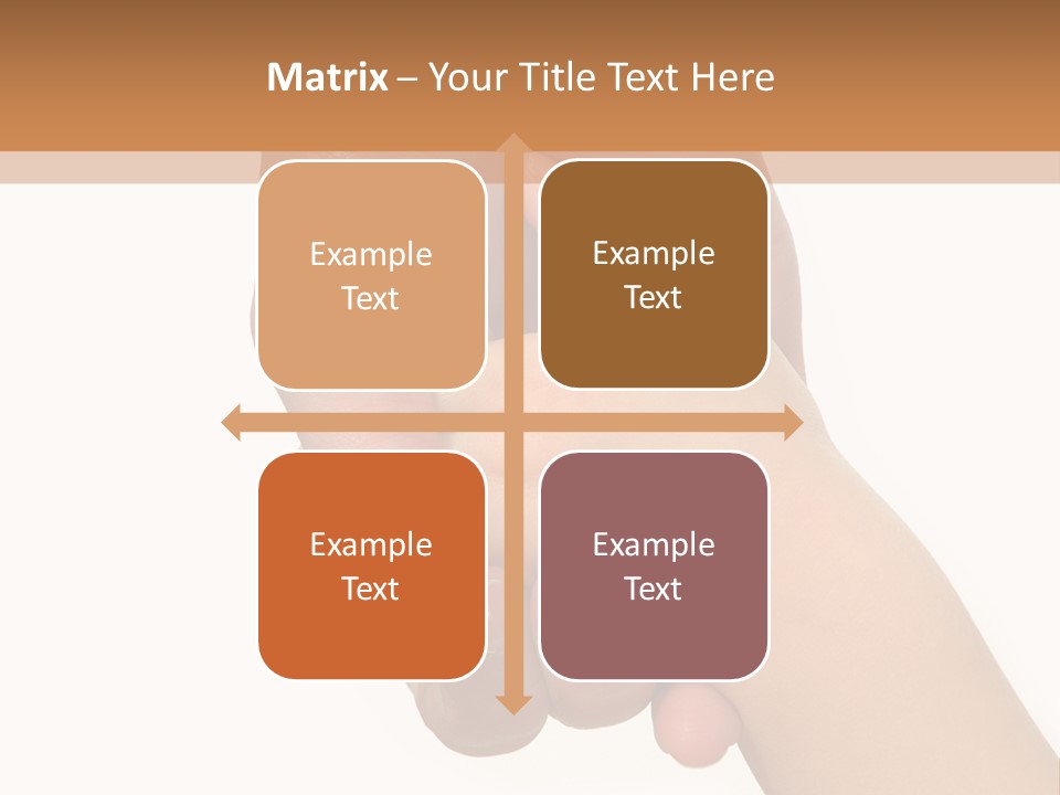 Young Child Hand Holding  Hand. PowerPoint Template