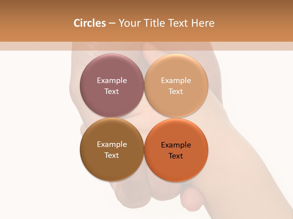 Young Child Hand Holding  Hand. PowerPoint Template