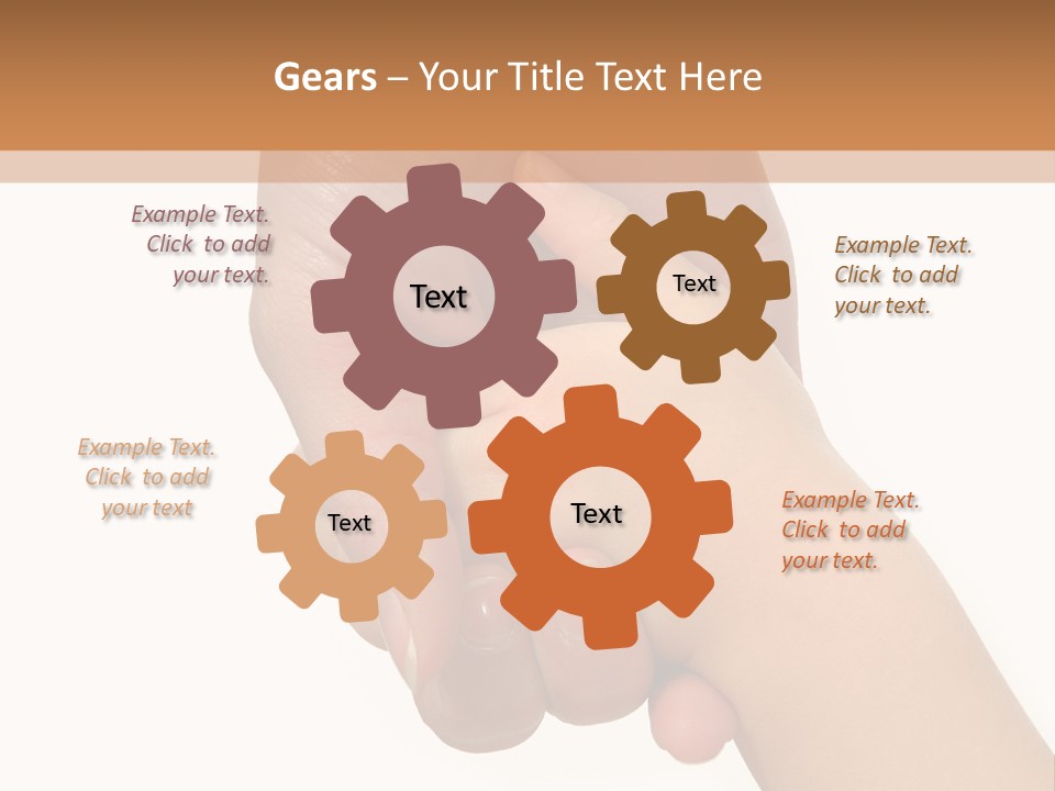 Young Child Hand Holding  Hand. PowerPoint Template