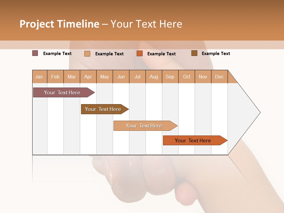 Young Child Hand Holding  Hand. PowerPoint Template