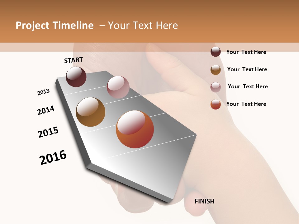 Young Child Hand Holding  Hand. PowerPoint Template