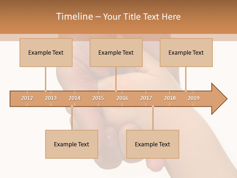 Young Child Hand Holding  Hand. PowerPoint Template