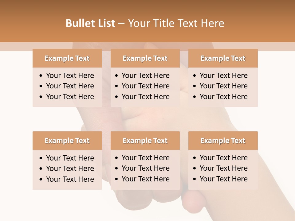 Young Child Hand Holding  Hand. PowerPoint Template