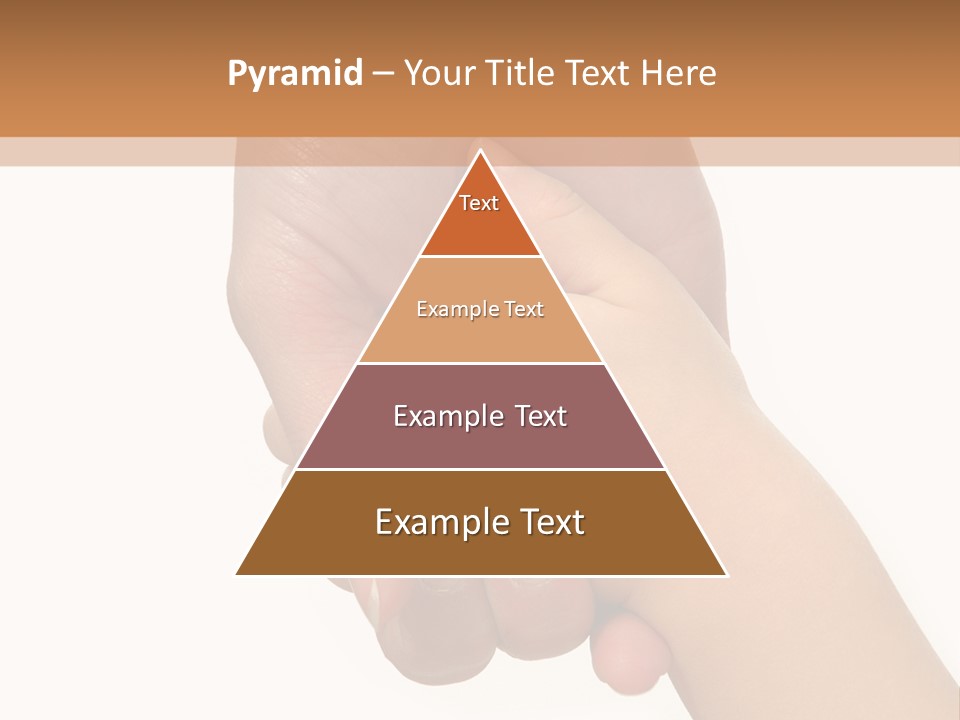 Young Child Hand Holding  Hand. PowerPoint Template