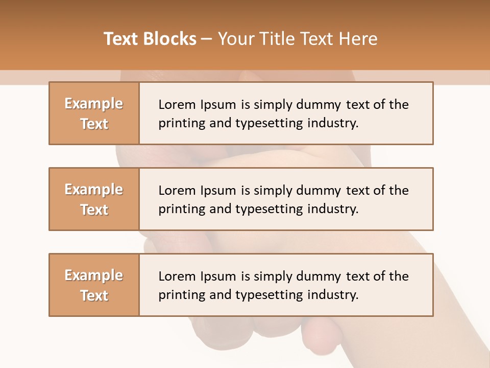 Young Child Hand Holding  Hand. PowerPoint Template