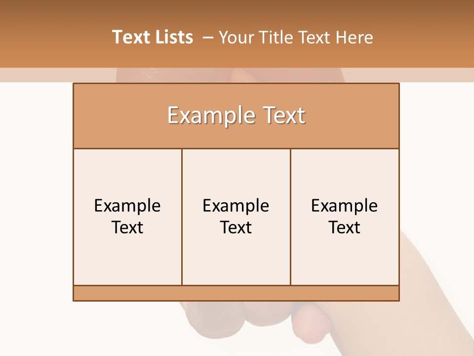 Young Child Hand Holding  Hand. PowerPoint Template