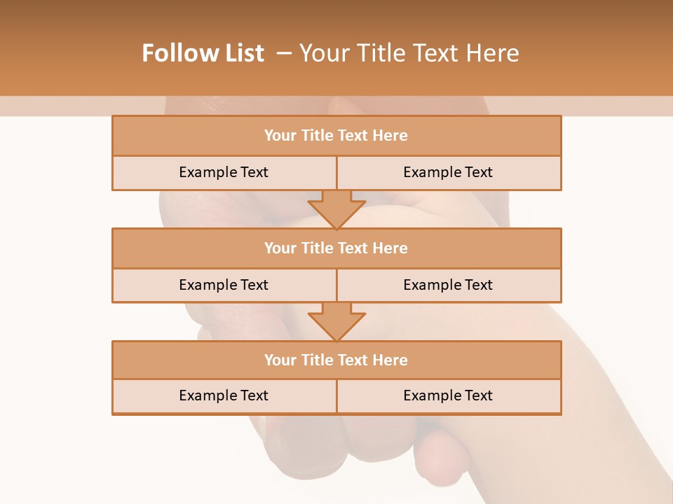 Young Child Hand Holding  Hand. PowerPoint Template