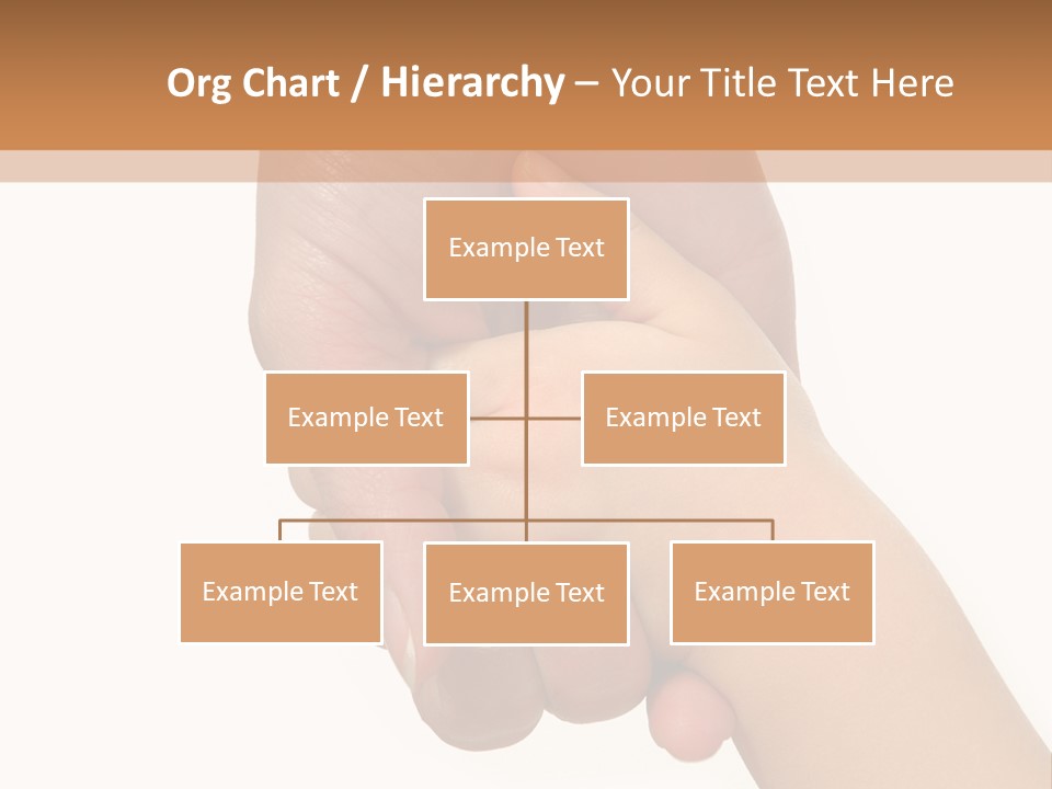 Young Child Hand Holding  Hand. PowerPoint Template
