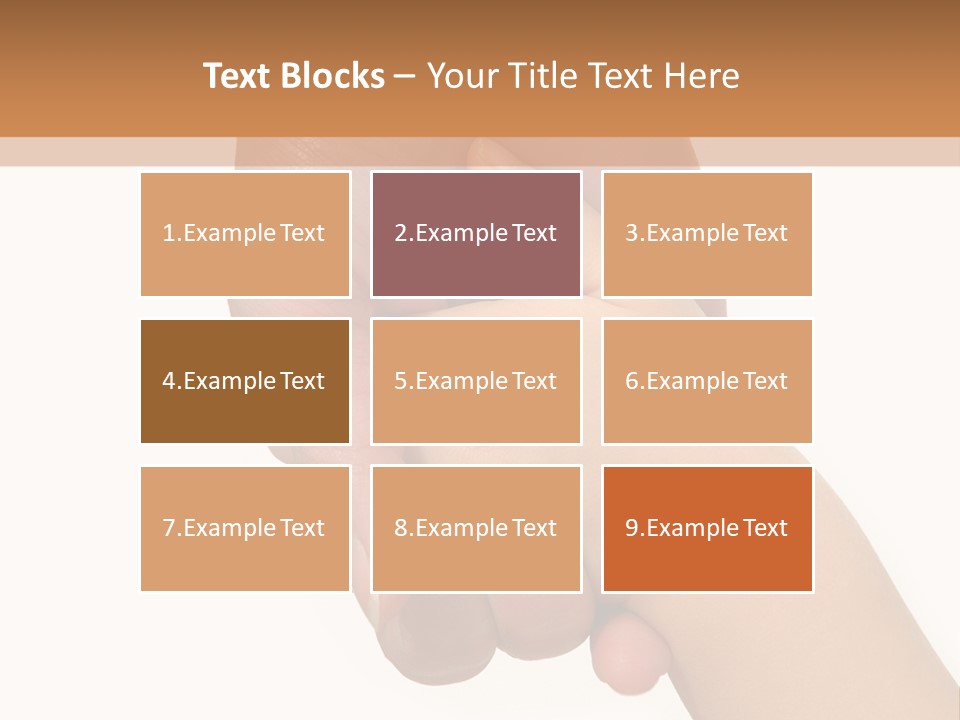 Young Child Hand Holding  Hand. PowerPoint Template