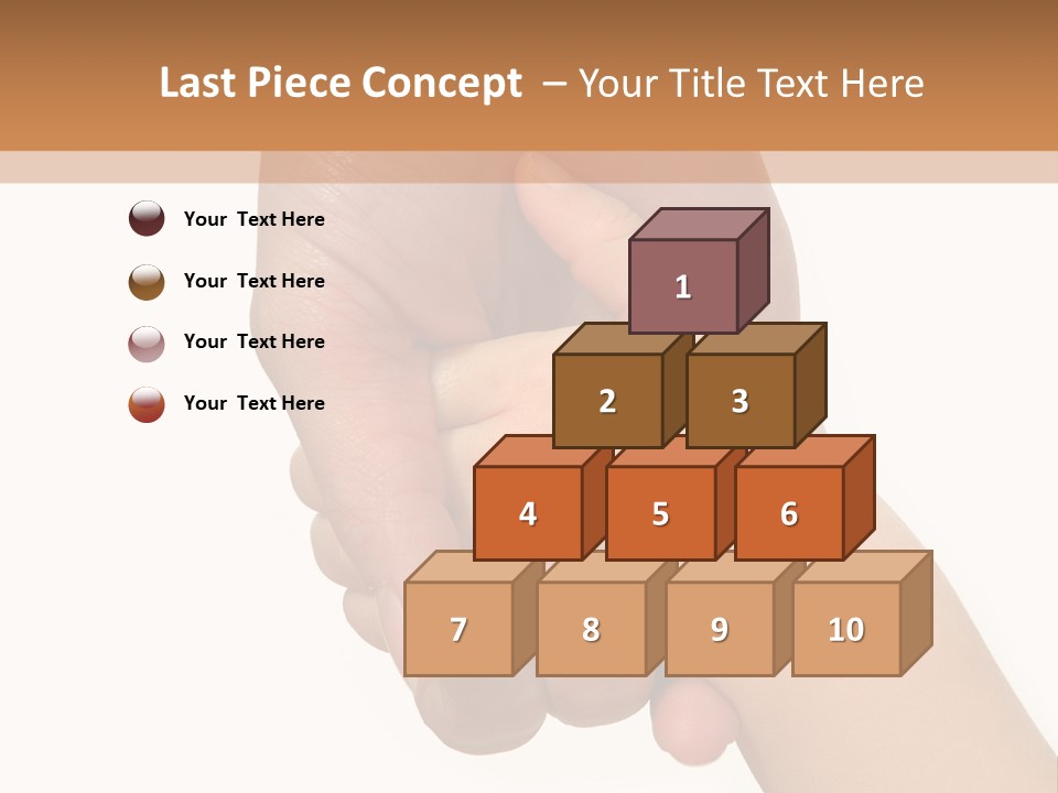 Young Child Hand Holding  Hand. PowerPoint Template