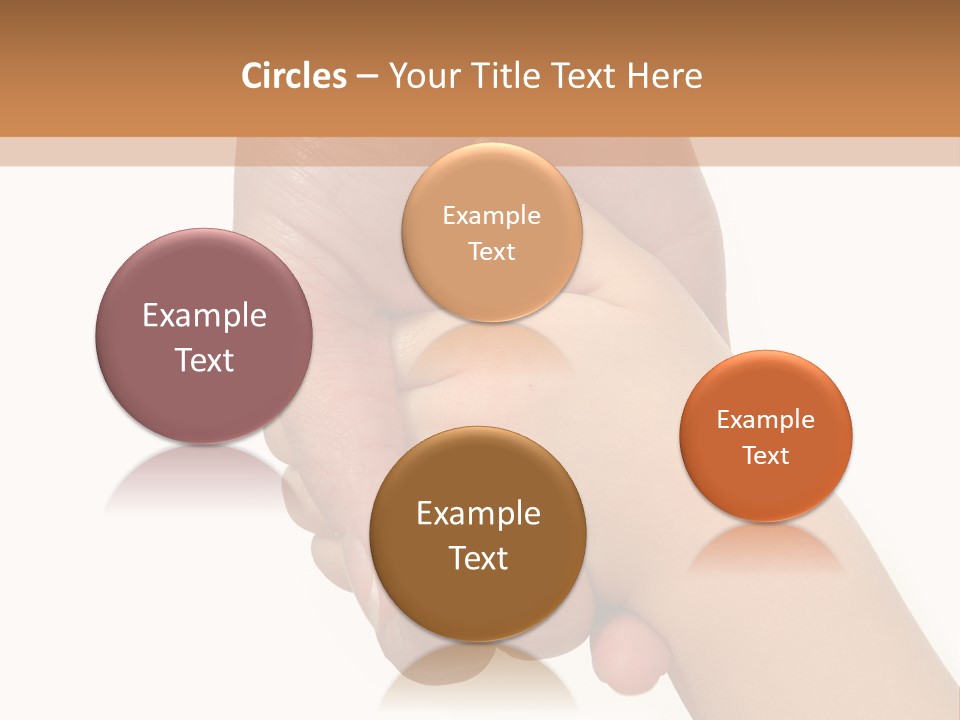 Young Child Hand Holding  Hand. PowerPoint Template