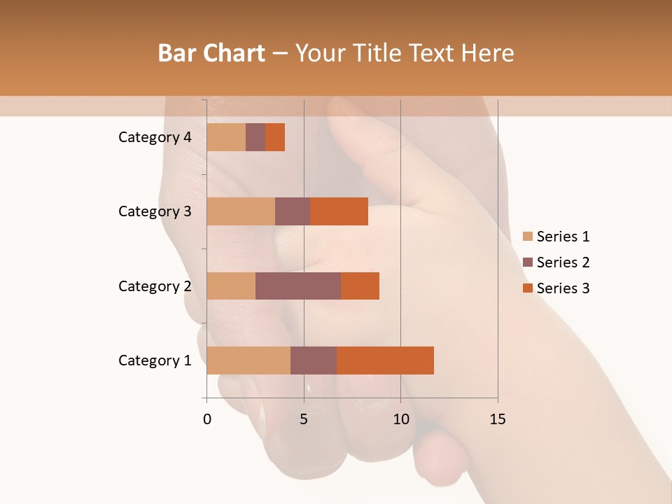 Young Child Hand Holding  Hand. PowerPoint Template