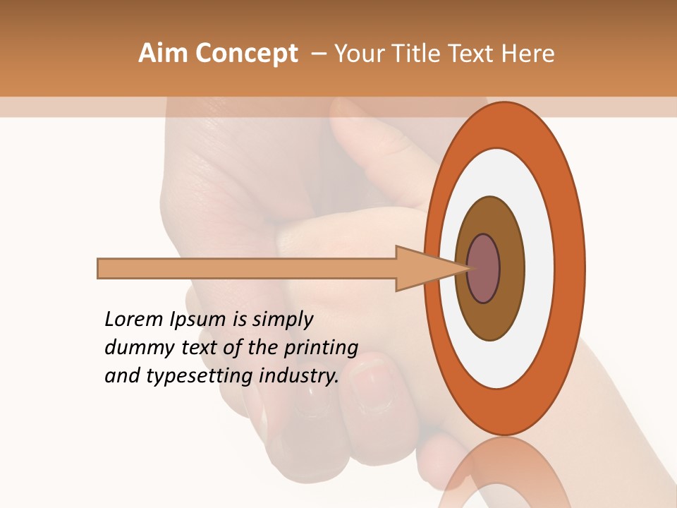 Young Child Hand Holding  Hand. PowerPoint Template