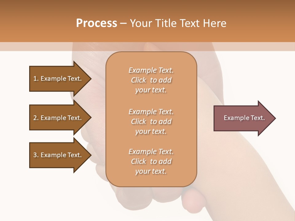 Young Child Hand Holding  Hand. PowerPoint Template