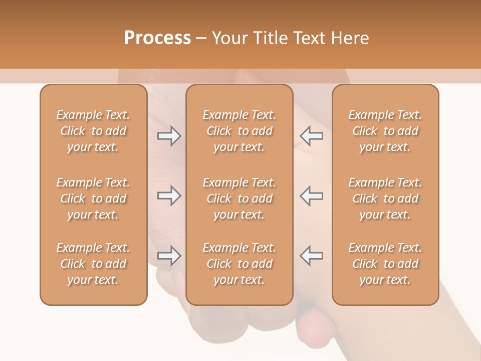 Young Child Hand Holding  Hand. PowerPoint Template