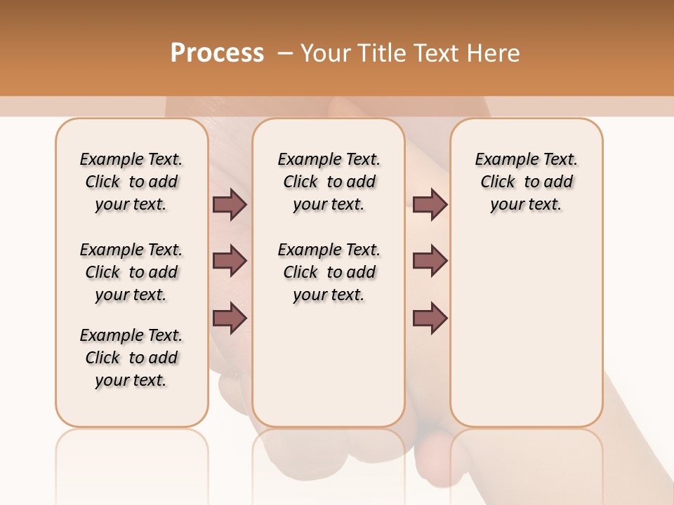 Young Child Hand Holding  Hand. PowerPoint Template