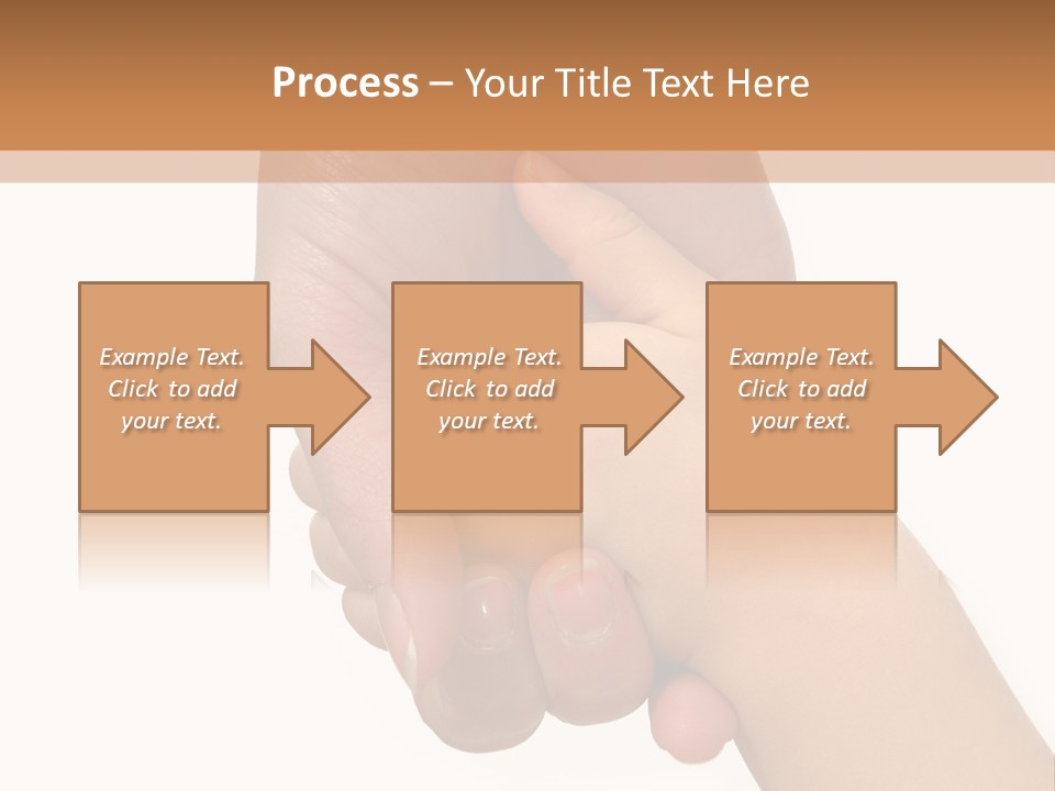 Young Child Hand Holding  Hand. PowerPoint Template