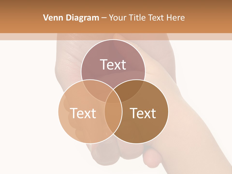 Young Child Hand Holding  Hand. PowerPoint Template