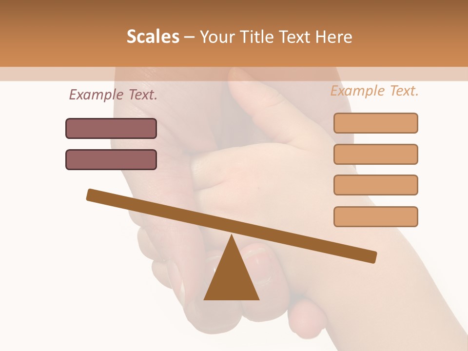 Young Child Hand Holding  Hand. PowerPoint Template