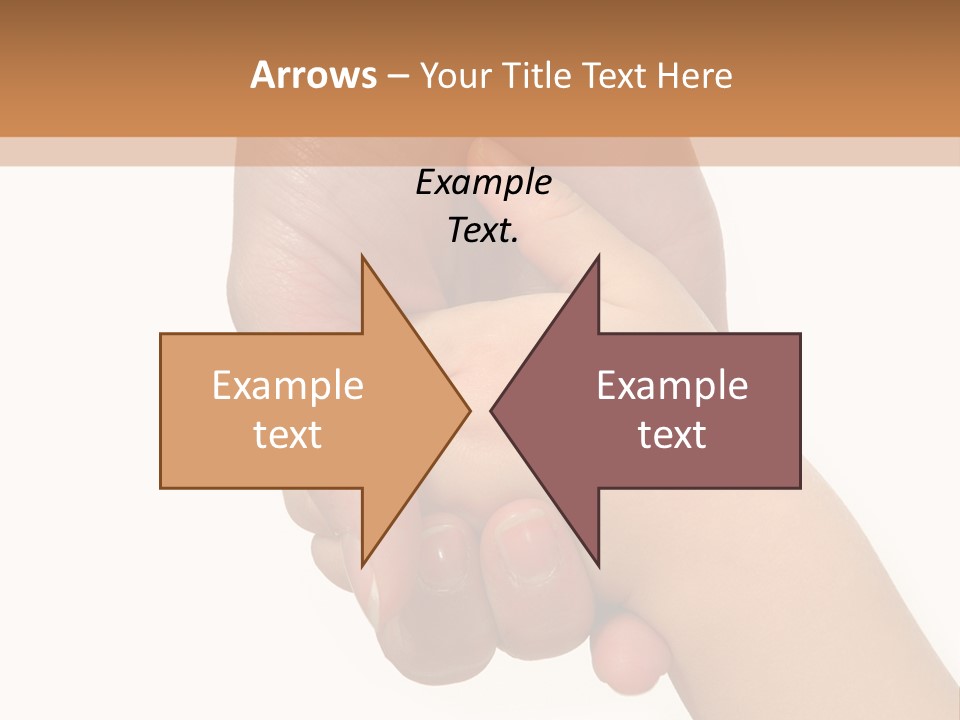 Young Child Hand Holding  Hand. PowerPoint Template