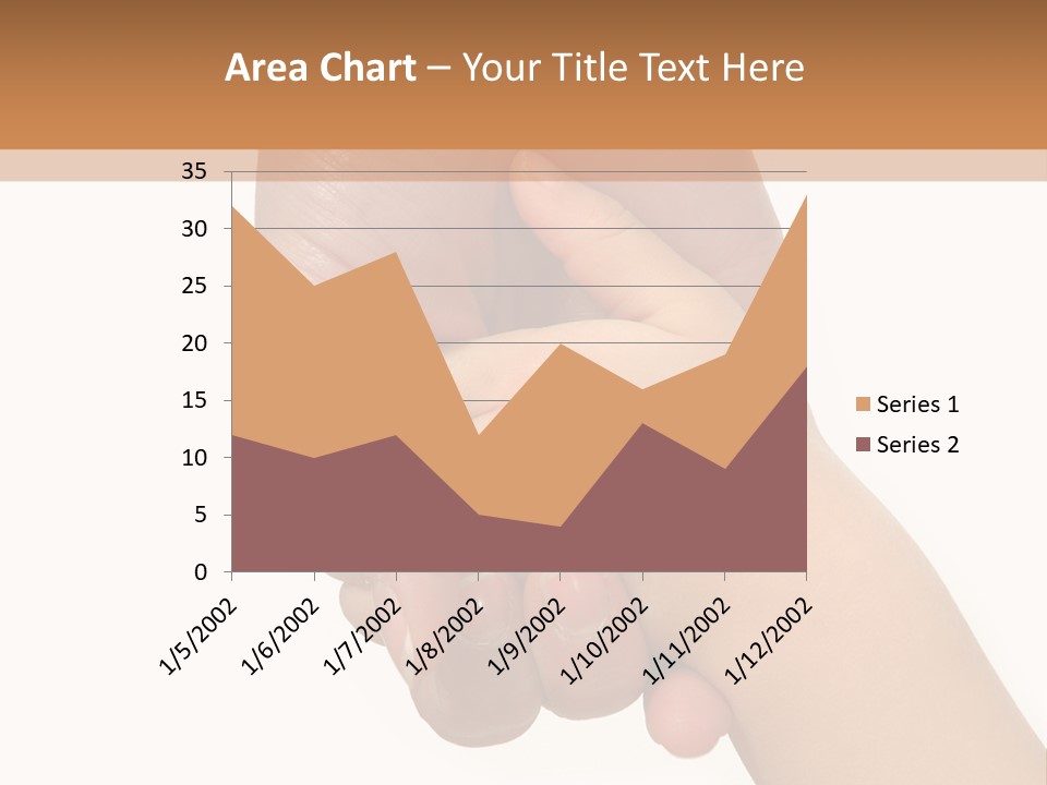 Young Child Hand Holding  Hand. PowerPoint Template