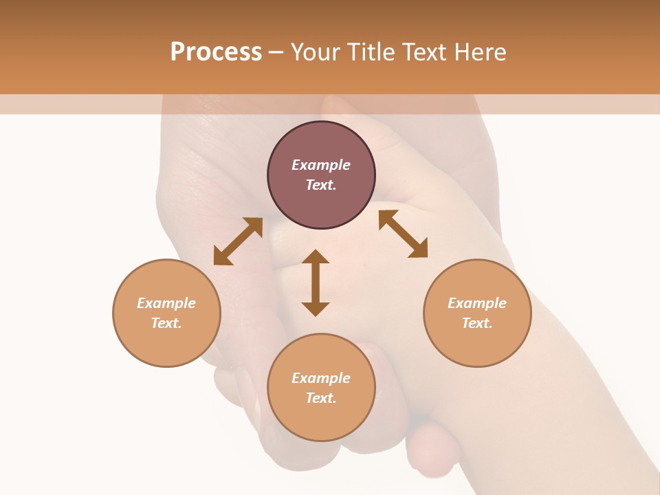 Young Child Hand Holding  Hand. PowerPoint Template