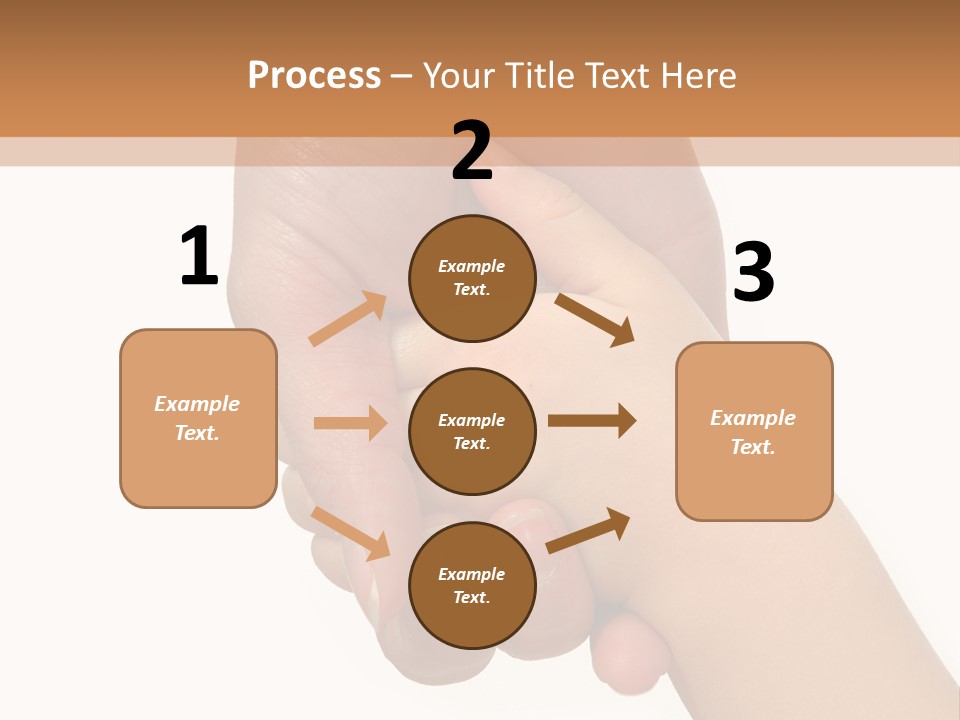 Young Child Hand Holding  Hand. PowerPoint Template