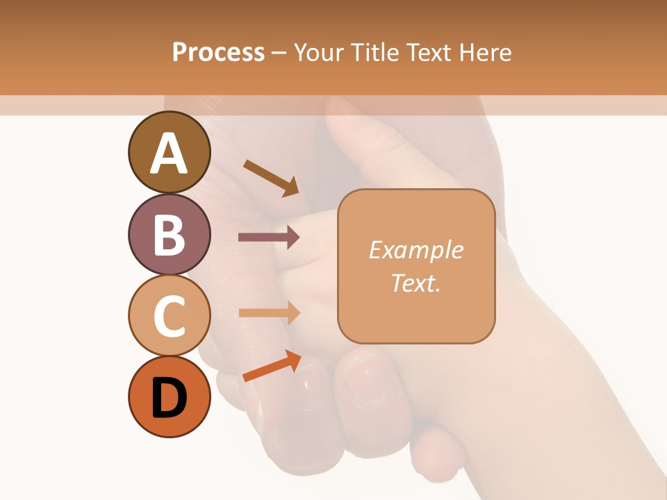Young Child Hand Holding  Hand. PowerPoint Template