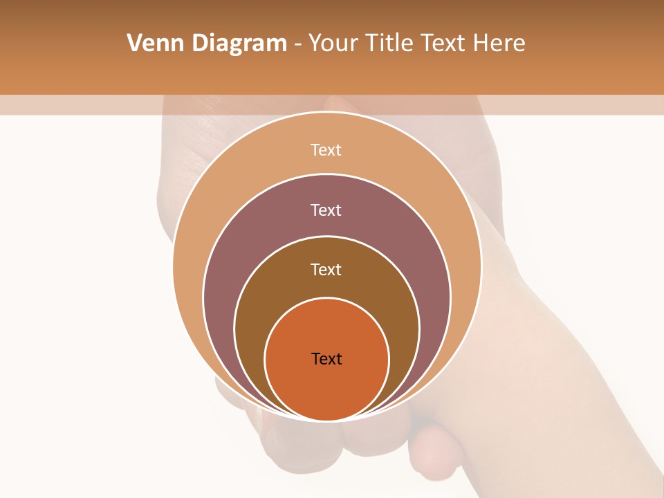 Young Child Hand Holding  Hand. PowerPoint Template