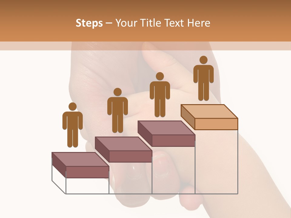 Young Child Hand Holding  Hand. PowerPoint Template