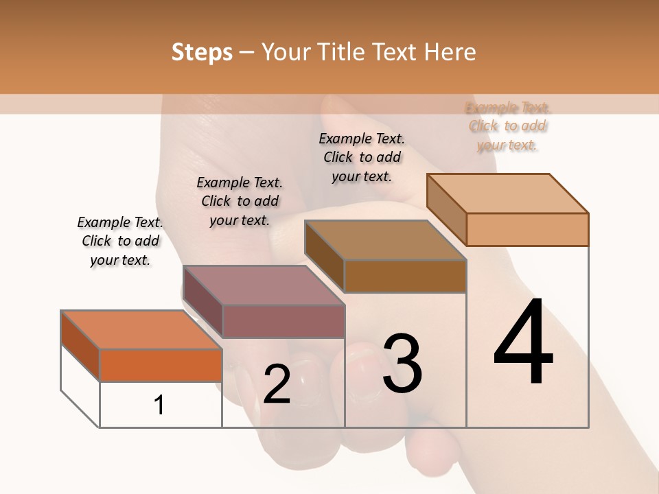 Young Child Hand Holding  Hand. PowerPoint Template