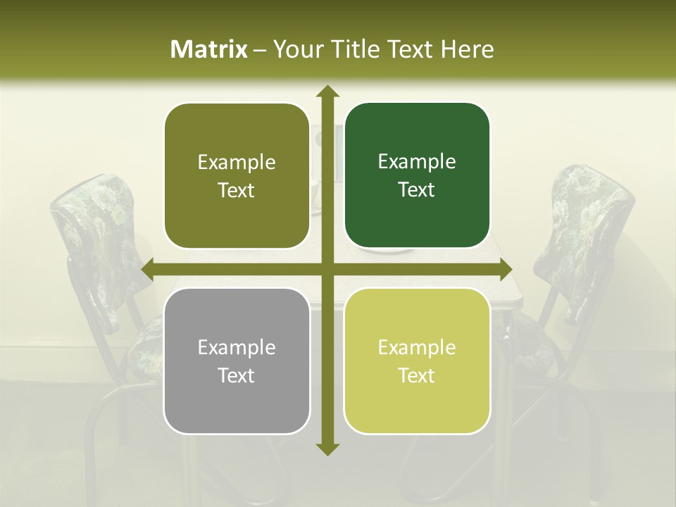 A Table With Two Chairs And Plates On It PowerPoint Template