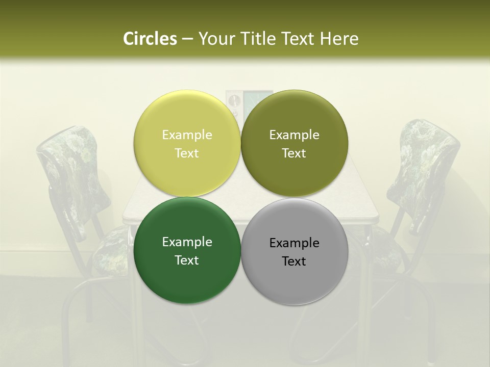 A Table With Two Chairs And Plates On It PowerPoint Template