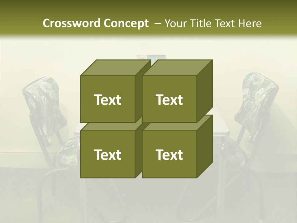 A Table With Two Chairs And Plates On It PowerPoint Template