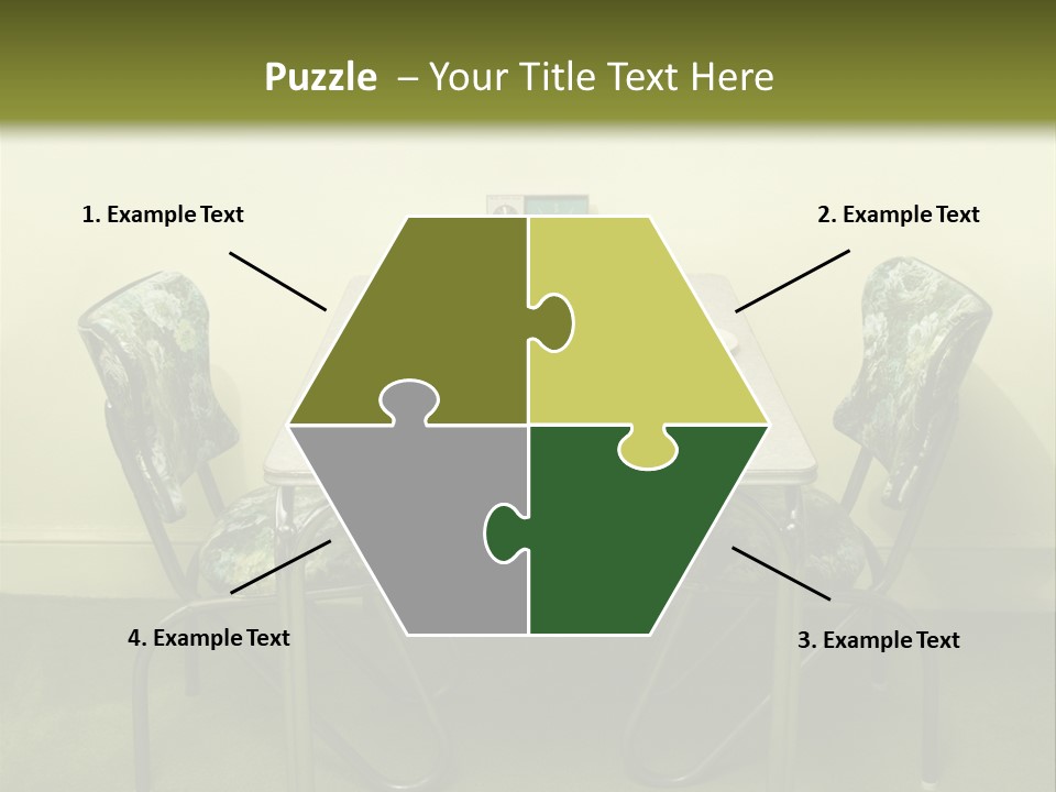 A Table With Two Chairs And Plates On It PowerPoint Template