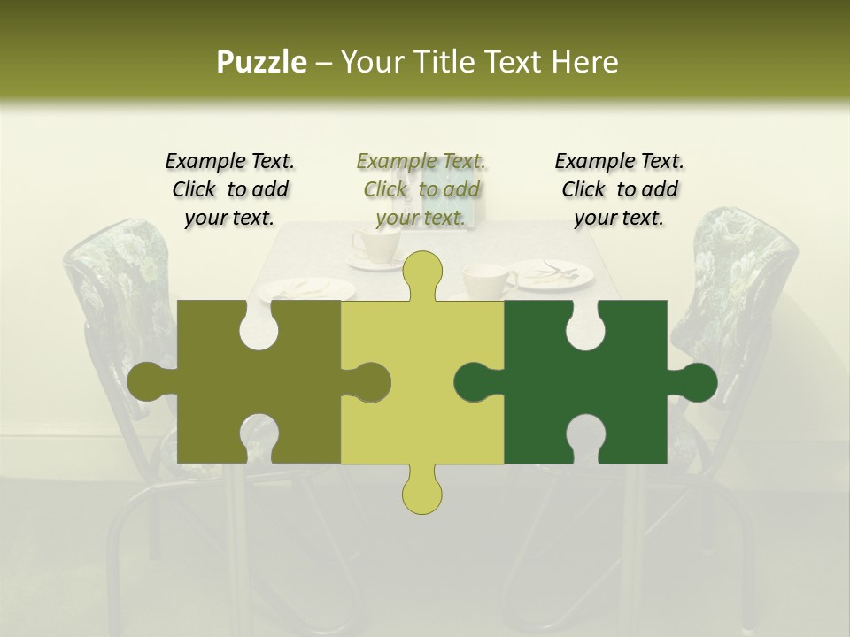 A Table With Two Chairs And Plates On It PowerPoint Template