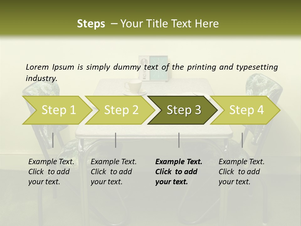 A Table With Two Chairs And Plates On It PowerPoint Template